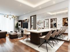 Parkettboden Esszimmer